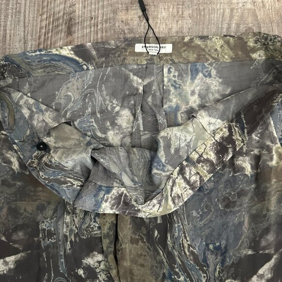 Emerson Fry Fold Pants 100% Viscose Marble Print Women's Size 28 x 30" - Picture 9 of 14